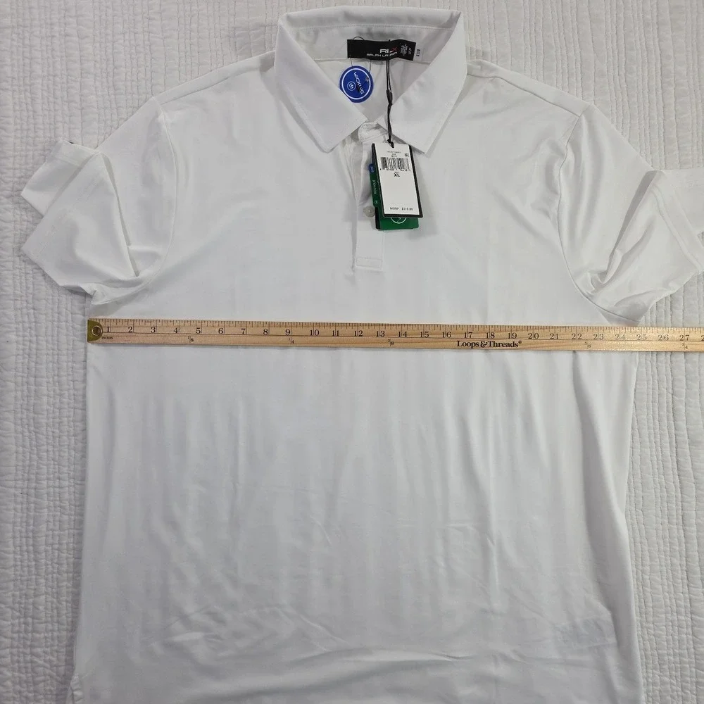 Ralph Lauren RLX Performance Golf Polo Wicking Men's XL White NEW Tennis NWT